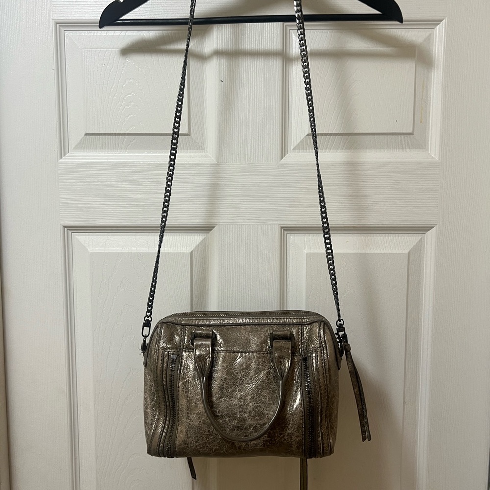Botkier Metallic Pewter Crossbody Satchel